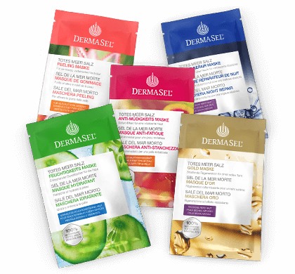 DERMASEL Gesichtsmasken Totes Meer Salz Headerbild